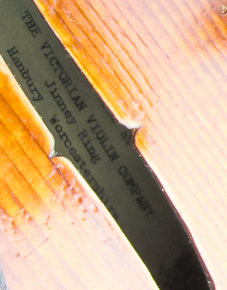 AS02/ 09 Circa 2001 Handmade by William Piper 4/4 violin. Soundsample. - Image 6