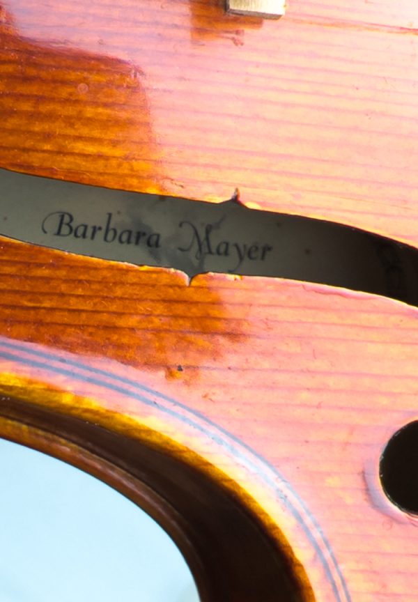 AS02/ 11 English Circa 1995 4/4 violin made by Barbara Mayer. - Image 5