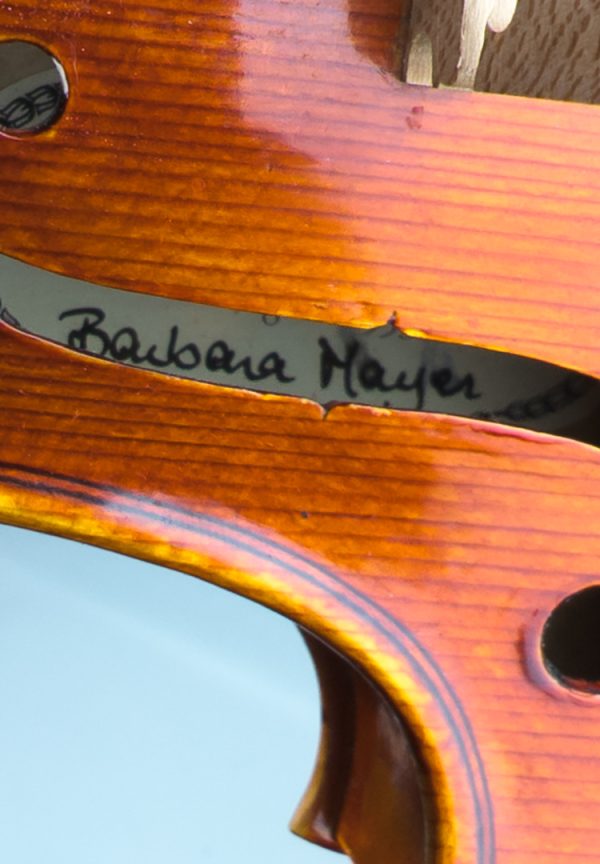 AS02/ 11 English Circa 1995 4/4 violin made by Barbara Mayer. - Image 7