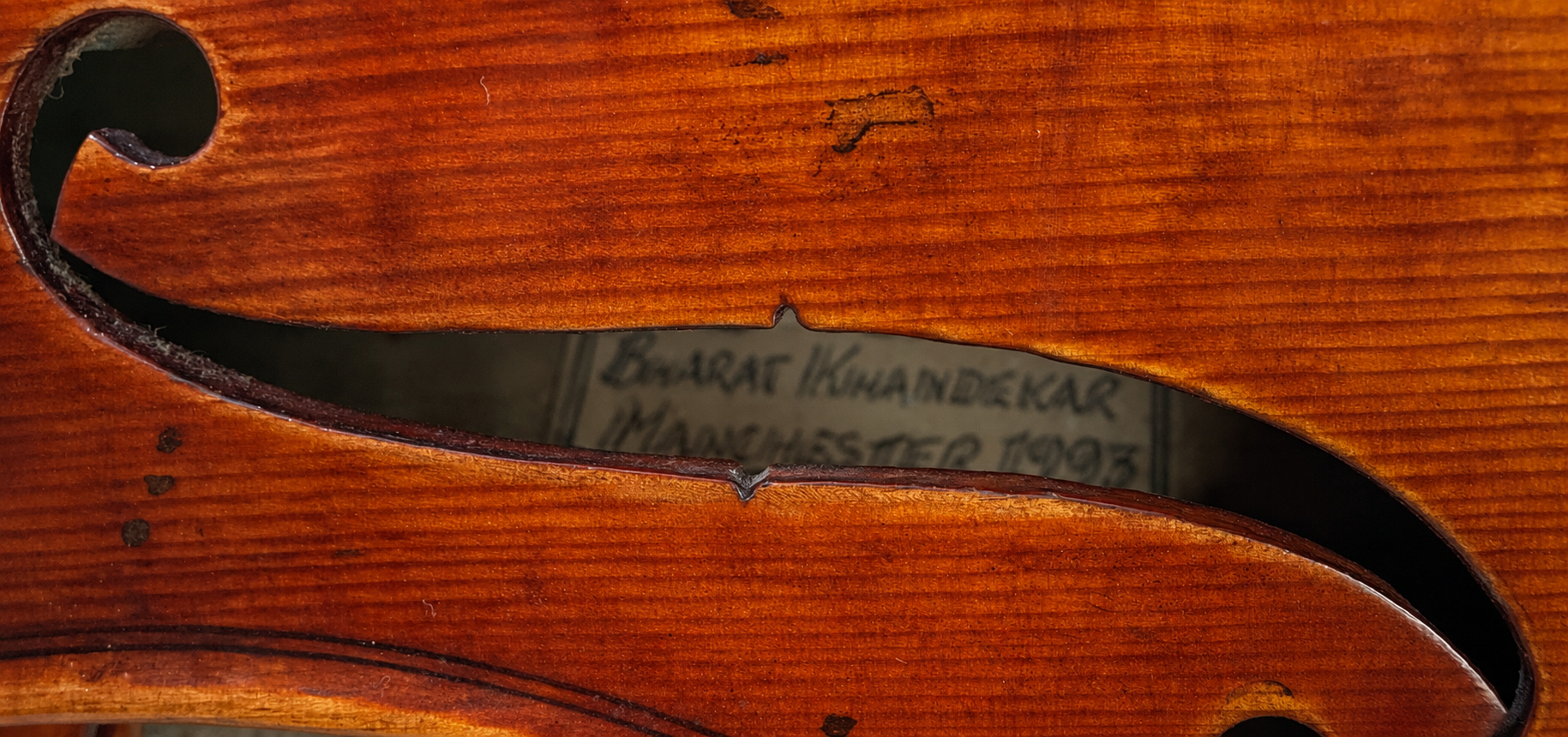 AS02/ 38 Bharat Khandekar 4/4 violin. 1993 - Image 7