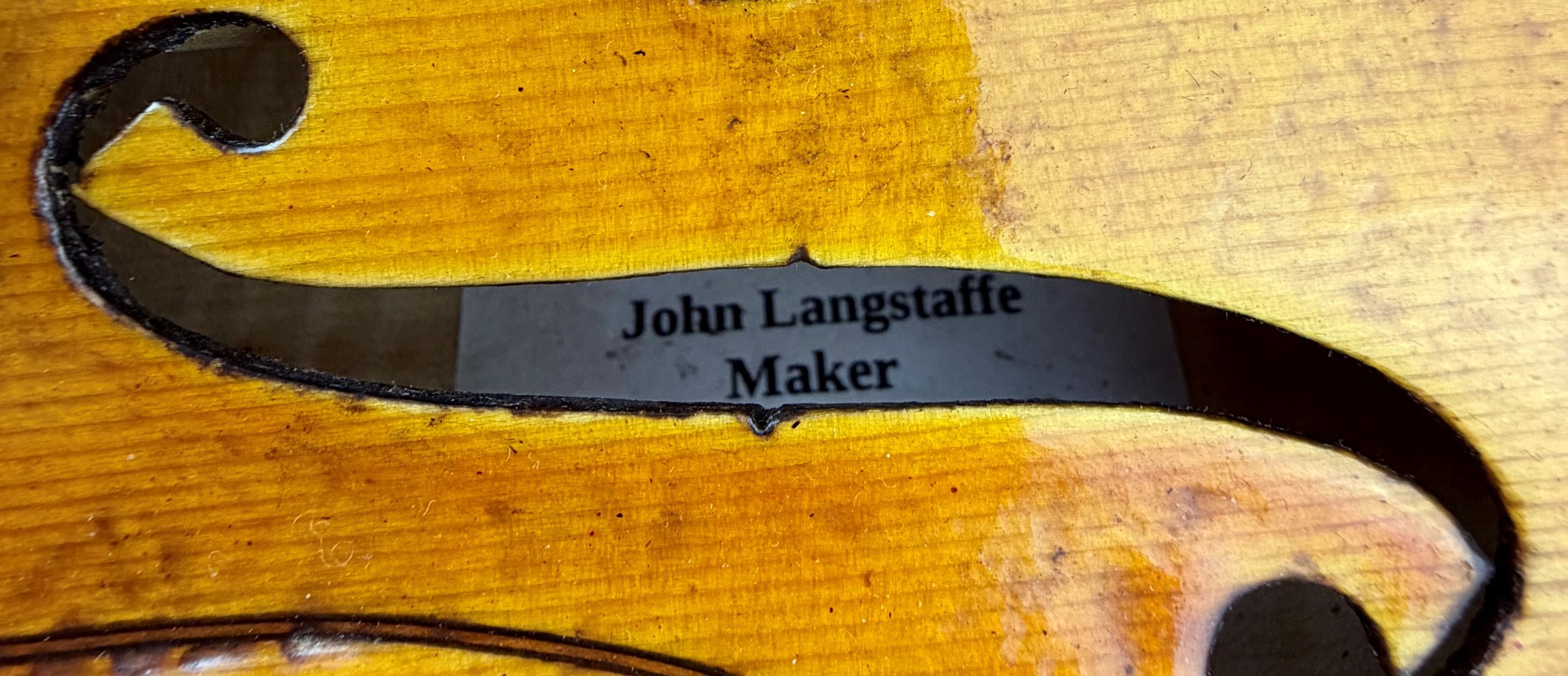 CSM01/ 12A NEW 4/4 violin by John Langstaffe - Image 7